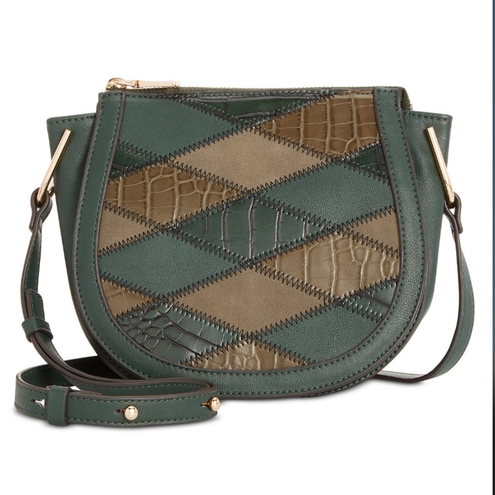 INC Crossbody Bag Rilie Patchwork Saddle - Picture 1 of 6